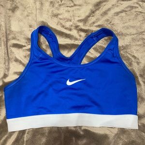 Nike blue sports bra, barley worn